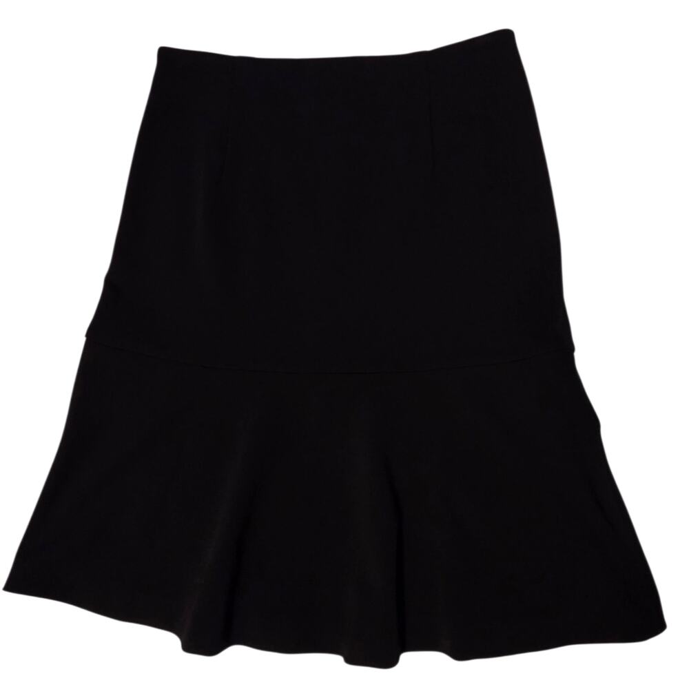 Les Copains Black Skirt, Gold accent zipper, size 44, possible sz 8 or M lined